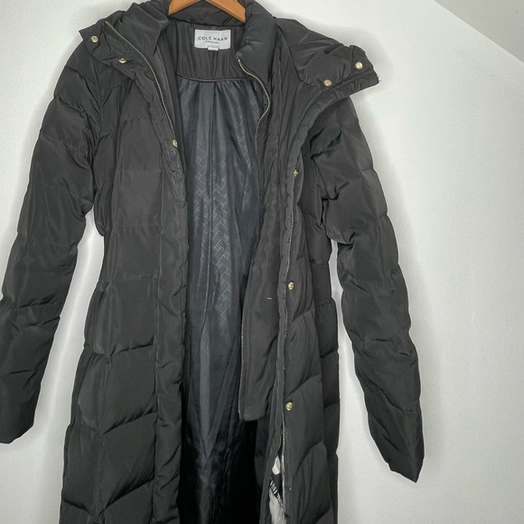 Cole Haan Black Down Puff Coat Long line - Picture 4 of 4